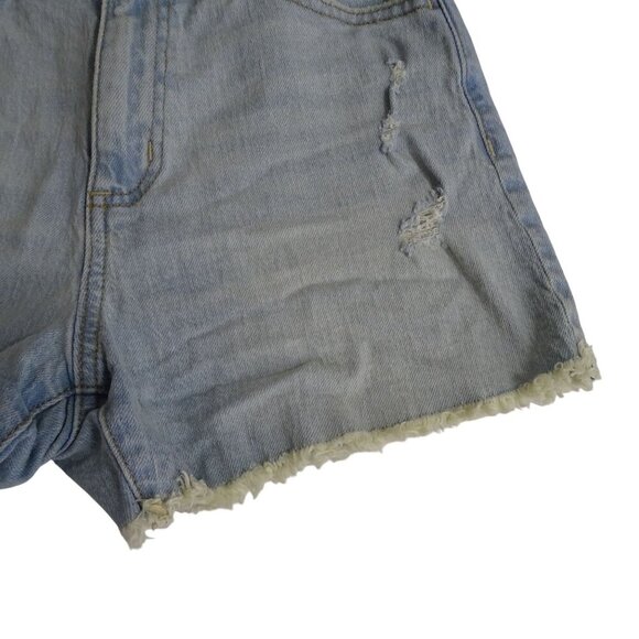 Universal Thread Highest Rise Shortie Denim Shorts Women Size 2R Ripped Raw Hem - Picture 2 of 11
